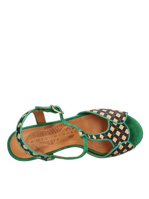 Sandali in pelle modello Keduni CHIE MIHARA | KEDUNI44 SOULVUOIO-VERDE